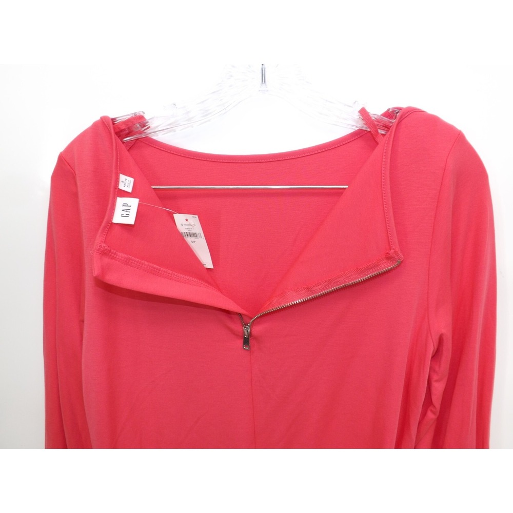 GAP Petite zip 3/4 Sleeve SHORT‎ Dress - PEACH - SIZE S/P NEW
